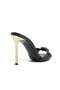 Viola Heeled Slippers - Black - 4