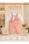Baby Girl Toy Salopet Set with Plush Rabbit Detail, Stylish Daily Baby Combination - 3