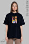 Unisex Crew Neck Winnie the Pooh Printed Cotton Oversize Short Sleeve T-Shirt - 3