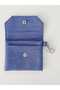 Blue Denim Fabric Mini Wallet Card Holder with Handmade Keychain 11 X 8 cm - 3