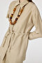 Belted Shirt Collar Relaxed Cut Mink Suit 1829 - 4