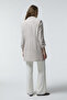Double-Breasted Collar Sleeve Detailed Beige Jacket 0002 - 5