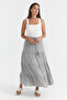 Women's Elastic Waist Long Skirt - 5