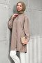 Mink Hooded Tunic with Hidden Zipper - 3