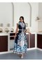 Imported Babel Fabric Full Buttoned Sleeveless Dress (Sash Included)-Navy Blue-2568