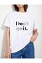 Don'T Quit / Do It Motivational Design Printed White T-Shirt - 100% Cotton Unisex Oversize Fit Graphic Printed Trend Design Summer Cotton T-Shirt