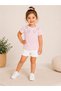 13905-26 Girl's Stoned Star Detailed Cotton T-Shirt - 4