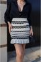 Ecru-Black Knitwear Skirt - 98081 - 2