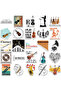 52pcs 52PCS Musical Instrument Orchestra Music Cartoon Graffiti Stickers Guitar Refrigerator Luggage - 4