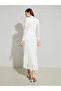 White Lace Mermaid Hem Maxi Dress - 5