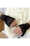 Black 1 Pair Lace Hollow Wristbands for Women,Wrist Covers Lace Trim,Stretch Floral Flower Design,Fo