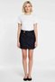 Women's Shorts Skirt High Waist Button Detailed Short Length Plain Pattern Denim Rigid Woven Comfortable - 4