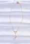 316L Steel Chain Gold Color Pearl Stone Detail Heart Necklace 5886 - Ssssss6090-2735 - 2