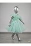 Girl's Layered Tulle Princess Wedding Dress Evening Dress with Bow on the Back-Aby-0050 New Model