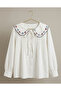 LINEN EMBROIDED TOP LOOSE FIT FREE SIZE - 3