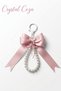 Handmade Pink Bow Pearl Bag Charm – Korean Style Bag Charm Keychain Bag Ornament Y2K Coquette Accessory - 4