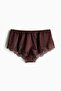 Microfibre and lace shortie briefs - 5