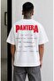 تي شيرت للجنسين بطباعة على الظهر من Pantera Walk Quotes، تي شيرت كبير الحجم بتصميم فرقة الروك - 3