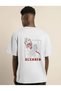 Men's Printed T-Shirt Short Sleeve Crew Neck Regular Fit Comfortable Fit Casual T-Shirt - White Mariposa - 2