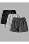 Gray Black and Fume 3-Piece Shorts - 2