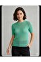Women's Short-Sleeved Summer Perforated Stylish Acrylic Ribbed Sweater