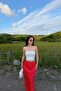 Satin Verev Skirt Red - 4