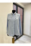 Tiril Fabric Stylish Women's Shirt with Stones on the Collar and Front - 8