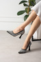 Rovi Women's Stiletto Thin Heels Full Stone Satin