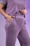 طقم نسائي كبير الحجم مكون من قطعتين - 7