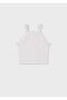 Girl's Strappy Tshirt White - 2