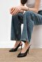 Blair Black Color Mesh Women's Heeled Shoes - 4