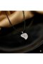 Natural Crystal Quartz Stone Heart Pendant -Natural Stone with Black String (2 Pieces)