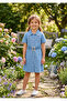 Girls' Star Pattern Embroidered and Stone-Embellished Denim Summer Denim Dress - 2