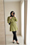 Women's Shoulder Wrap Shawl-Look Lace-Up Tunic - 2