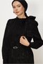 Belted Satin Jacquard Dress 46411 - 4