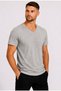 Men's Earth Melange Cotton V-Neck Short Sleeve T-Shirt-D804 - 2