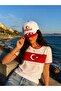 قبعة رياضية مطرزة من Moon Star Türkiye للجنسين من البوليستر بيسبول باللون الأبيض والأحمر - 3