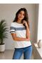 Women's striped crewneck knitwear blouse - 3