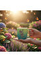 Butterfly Ceramic Mug – Blue & Green Gradient | 350 ml - 3