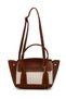 Canvas Women's Crossbody Bag with Snap Fasteners on the Sides and Expandable Design Bella Linen Tan - 6