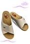 Women's Slippers – Velcro Leather Women's Slippers with Gel Heel Spur Support, Beige - 3