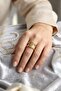 316L Steel Gold Color Twist Knot Model Women's Ring - 2