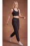 Women's Black Elastic Waistband 3-Pocket Zippered Parachute Sweat-Wicking Trousers with Back Pockets - 5