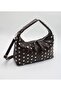 Leather Studded Detailed Zipper Closure Hand, Arm and Shoulder Bag - 2