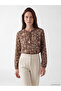 Nevavm Contrast Collar Floral Blouse