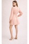 Women's Waist Gathered Cool Summer Mini Dress with Zipper Back 261003 - 2