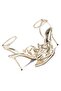 Women's High Thin Heeled Open Ankle Strap Blunt Toe Evening Dress Shoes 16225 - 3