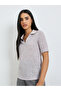 Brown Melange Short Sleeves Polo T-Shirt - 4