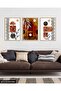 Watercolor Look Abstract Art 3 Piece Wooden Framed Painting Act - 3
