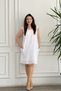 Embroidered Dress with Embroidered Sleeves and Hem